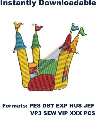 Bouncy Castle embroidery design